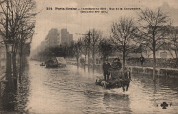 75 - PARIS VENISE - INONDATIONS 1910 / RUE DE LA CONVENTION - La Crecida Del Sena De 1910