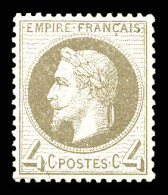 * N°27B, 4c Gris Type II, Très Bon Centrage. SUP (signé Calves)  Qualité: *  Cote: 350 Euros - 1863-1870 Napoleone III Con Gli Allori