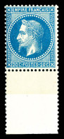 ** N°29B, 20c Bleu Type II Bdf, Fraîcheur Postale. SUP (certificat)  Qualité: ** - 1863-1870 Napoleone III Con Gli Allori