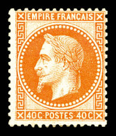 * N°31, 40c Orange. TTB (signé Brun/certificat)  Qualité: *  Cote: 1950 Euros - 1863-1870 Napoleone III Con Gli Allori