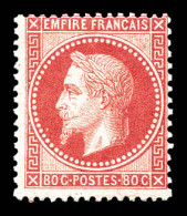 ** N°32, 80c Rose, Fraîcheur Postale. SUP (signé Calves/certificat)  Qualité: ** - 1863-1870 Napoléon III. Laure