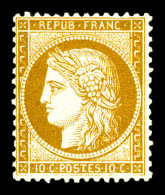 * N°36, 10c Bistre-brun. TB (certificat)  Qualité: *  Cote: 1000 Euros - 1870 Assedio Di Parigi