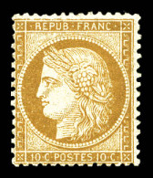 ** N°36a, 10c Bistre-brun. TTB (signé Brun/certificat)  Qualité: ** - 1870 Siege Of Paris