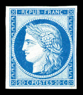 (*) N°37f, Granet, 20c Bleu, Fraîs, SUP (certificat)  Qualité: (*)  Cote: 500 Euros - 1870 Assedio Di Parigi