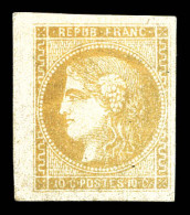 * N°43Aa, 10c Brun-clair Report 1, Bdf. TB (certificat)  Qualité: *  Cote: 1300 Euros - 1870 Bordeaux Printing