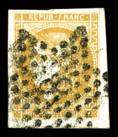 O N°43B, 10c Bistre-jaune Obl étoile Chiffrée '8'. TB  Qualité: Oblitéré  Cote: 300 Euros - 1870 Ausgabe Bordeaux
