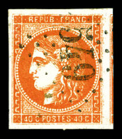 O N°48, 40c Orange Obl GC 549, Belles Marges Avec Voisin. SUP (signé Calves/Brun)  Qualité: Oblitéré - 1870 Ausgabe Bordeaux