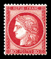 ** N°57, 80c Rose, Fraîcheur Postale. SUP. R. (certificat)  Qualité: ** - 1871-1875 Cérès