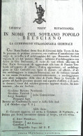 1797-In Nome Del Sovrano Popolo Bresciano Decreto Della Commissione Ordinaria Cr - Décrets & Lois