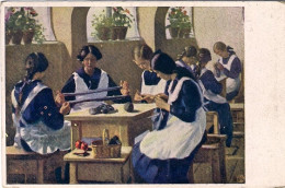 1915-Ungheria Cartolina "giovani Tessitrici Al Lavoro"viaggiata - Ungheria