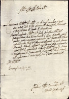 1695-Breno 24 Luglio Lettera Di Sforza Griffi - Historische Documenten