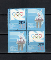 DDR 1985 Olympic Games, IOC Session, Block Of 4 MNH - Summer 1984: Los Angeles