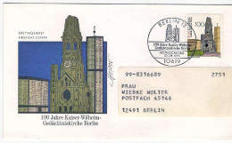 1995-Germania S.1v."Centenario Della Chiesa Dell'imperatore Guglielmo"su Fdc Ill - Covers & Documents