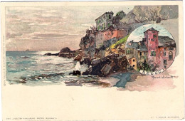 1900-Recco Cartolina Postale Artistica Nuova Di Velten - Genova