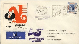 1961-Hong Kong I^volo Lufthansa Hong Kong-Francoforte Del 25 Gennaio - Cartas & Documentos
