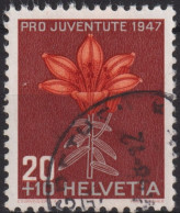 1947 Schweiz Pro Juventute ° Mi:CH 490, Yt:CH 447, Zum:CH J123, Feuerlilie - Used Stamps