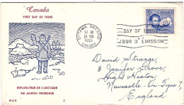 1963-Canada 5c."Sir M.Frobisher Esploratore Dell'Artico"su Fdc Illustrata - Altri & Non Classificati