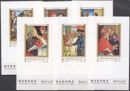 Manama 1970, Art, 6val IMPERFORATED - Manama