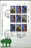 1981-Israele Foglietto S.9 Valori Alberi Della Terra Santa Su Fdc - FDC