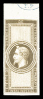 (*) Effets De Commerce, Napoléon III, épreuve Sans Valeur Faciale En Gris (impression Fine) Sur Papier Carton Bdf Avec C - Stamps