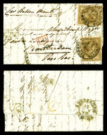 O LA GIRONDE', Suraffranchie De 20c , 60 (2x 30c Lauré Brun Clair) Au Lieu De 40 Cts Sur Lettre Du 7 Nov 1870 A Destinat - War 1870