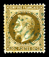 O TULSHA N°30, 30c Brun Obl Gc 5102 Bleu. SUP (certificat)  Qualité: Oblitéré  Cote: 550 Euros - 1862 Napoléon III