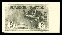 (*) N°155, Orphelins, 5F +5F: Essai En Noir Sur Feuillet, Très Jolie Pièce, RARE (certificat)  Qualité: (*)  Cote: 4000  - Nuovi