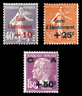 ** N°249/251, Série Caisse D'amortissement De 1928. TB  Qualité: **  Cote: 235 Euros - Unused Stamps