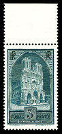 ** N°259b, Cathédrale De Reims Type III Bord De Feuille. SUP (signé Calves/certificat)  Qualité: **  Cote: 900 Euros - Neufs