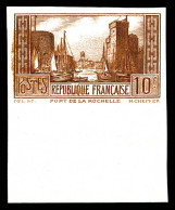 * N°261Aa, Port De La Rochelle, 10F Chaudron Clair Non Dentelé Bas De Feuille, Quasi **, Superbe. R.R. (signé Brun/certi - Neufs