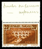 ** N°262d, 20F Chaudron Foncé Type IIA, Bdf, SUP (certificat)  Qualité: **  Cote: 650 Euros - Unused Stamps