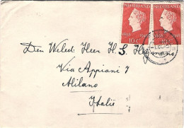 1948-Olanda Lettera Diretta A Milano Affr.due 10c.,al Verso Bollo D'arrivo E Ann - Marcophilie