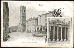 1900circa-"Assisi,piazza Vittorio Emanuele E Immagine Del Tempio Di Minerva" - Perugia