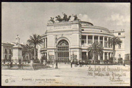 1908-"Palermo,politeama Garibaldi" Diretta In Belgio,bollo D'arrivo - Palermo