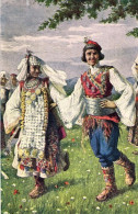 1930circa-Jugoslavia Cartolina "danza Dalmata Kolo" - Yougoslavie