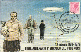 1976-cartolina Commemorativa 50^ Anniversario I^volo Transpolare - Luftpost
