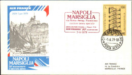 Vaticano-1979 Air France 50^ Anniversario Primo Servizio Aereo Napoli Marsiglia - Aéreo