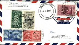 1958-U.S.A. Diretto In Germania Con Affrancatura Varia - Poststempel