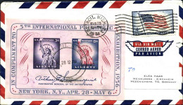 1958-U.S.A. Lettera Per La Germania Affrancata Anche Con Foglietto Due Valori Mo - Poststempel
