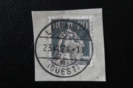 1924 SUISSE TP Y&T NO CH 166  BELLE OBLITERATION LAUSANNE 7/OUEST   DU 23 VI 1924  SUR FRAGMENT.. - Oblitérés