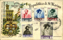 1949-San Marino Intero Postale 10c.palazzo Del Consiglio Senza "VR"con Francobol - Postal Stationery