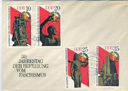1975-Germania DDR S.4v."Anniversario Della Liberazione Dal Fascismo"su Fdc Con A - Covers & Documents