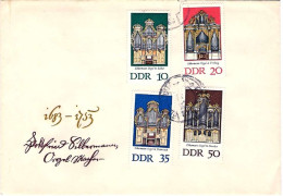 1976-Germania DDR S.4v."Organi"su Fdc Con Annullo Di Favore - Brieven En Documenten
