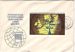 1972-Germania DDR Foglietto 1 Valore Su Fdc Con Annullo Di Favore - Cartas & Documentos