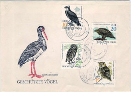 1982-Germania DDR S.4v."Uccelli Rapaci"su Fdc Con Annullo Di Favore - Briefe U. Dokumente