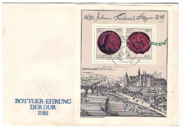 1982-Germania DDR Foglietto S.2v."Anniversario Di Bottger, Alchimista"su Fdc Con - Cartas & Documentos