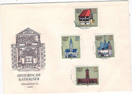 1983-Germania DDR S.4v."Municipi Storici"su Fdc Illustrata, Annullo Di Favore - Cartas & Documentos