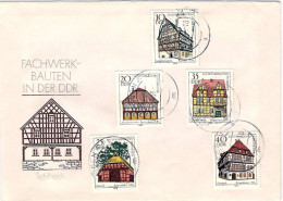1978-Germania DDR S.5v."Costruzioni Tradizionali Ad Intelaiatura Di Legno"su Fdc - Storia Postale