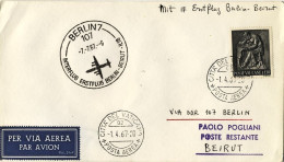 1967-Vaticano Berlino-Beyrouth Del 7 Luglio - Posta Aerea