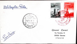 1971-Ungheria Budapest Volo Speciale Con Elicottero EGER 1 (12.9) Su Busta Per L - Postmark Collection